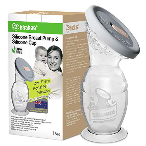 Haakaa Manual Breast Pump with Suction Base and Upgrade Silicone Lid(4oz/100ml) | Walmart (US)