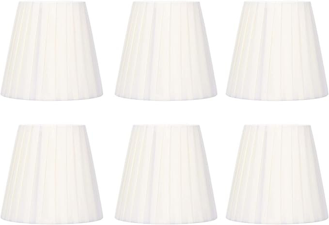 6Pcs Cloth Lamp Shade, Small Lamp Shade Clip On Bulb for Candelabra Bulbs, Barrel Fabric Lampshad... | Amazon (CA)