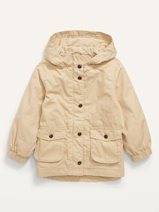 Hooded Twill Utility Scout Jacket for Toddler Girls | Old Navy (US)