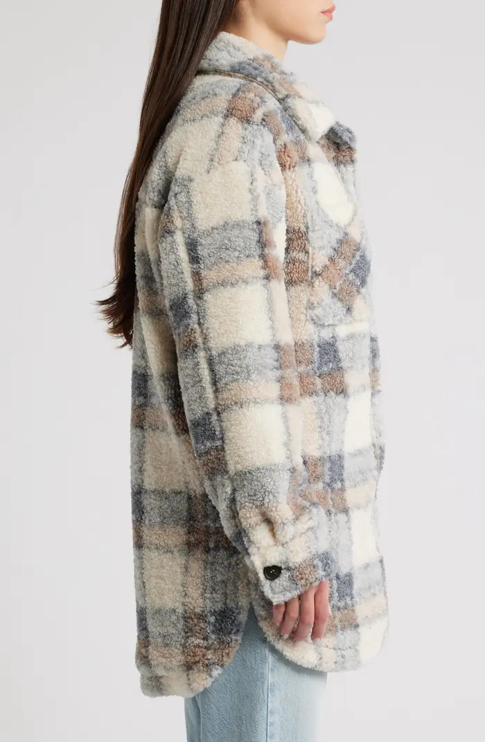 Thread & Supply Plaid Fleece Shirt Jacket | Nordstrom | Nordstrom