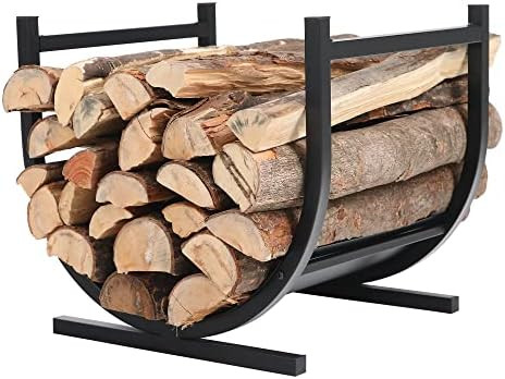 Sophia & William 17" Small Indoor Outdoor Firewood Rack, Heavy-Duty U-shaped Metal Log Holder, Wr... | Amazon (US)