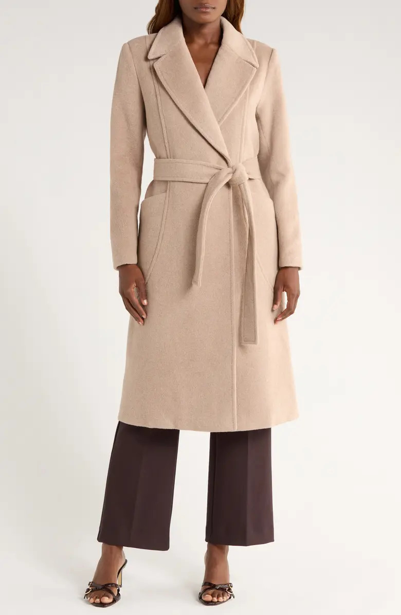 Bernardo Belted Wool Blend Longline Coat | Nordstrom | Nordstrom