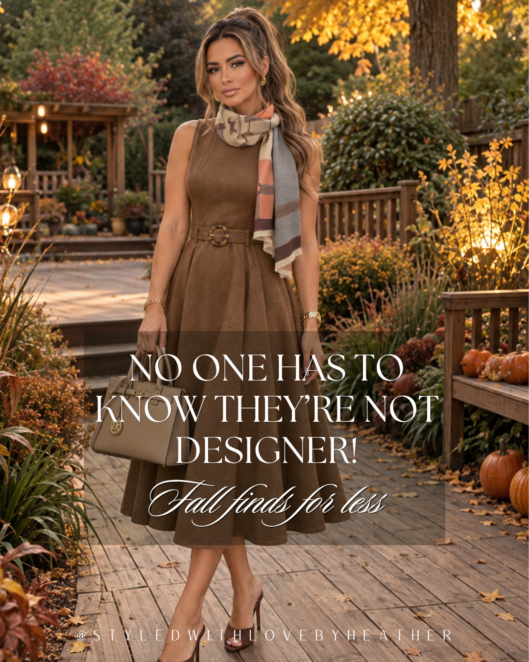 No one has to know they’re not designer. These are the designer-looking accessories I keep reaching for because the little details—polished gold, classic prints, delicate jewelry, and luxe-looking textures—make even the simplest fall outfit feel expensive. Proof you can get the look without the designer price tag, because my wallet deserves nice things too. Shop all of my affordable luxe finds on LTK! 

 #LTKdayinmylife #LTKootd #LTKstorytime