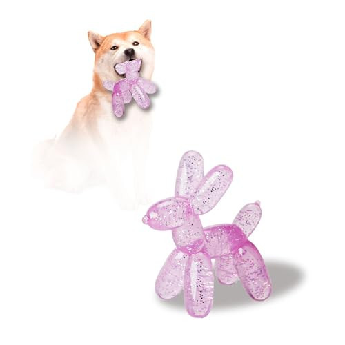 Allcoke Durable Dog Chew Toy – Balloon Dog Shape, 4.72” for Small & Medium Dogs, Tough Plastic, Interactive Chew Toy for Boredom & Dental Health（Pink） | Amazon (US)