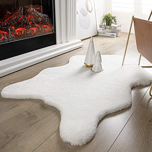 Ashler HOME DECO Ultra Soft Faux Rabbit Fur Rug, Area Rugs for Bedroom Floor Sofa Living Room, Ca... | Amazon (US)