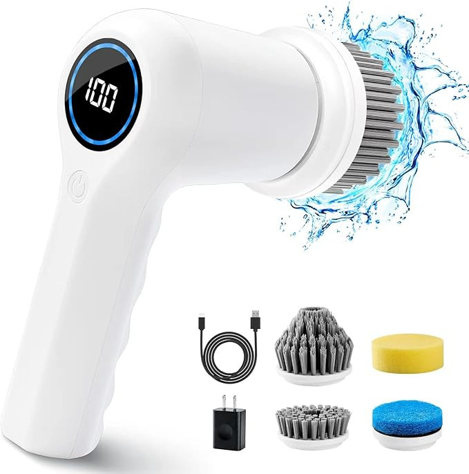 ADDPLUS Super Electric Spin Scrubber, Rechargeable Bathroom Scrubber & Cordless Shower Scrubber f... | Amazon (US)