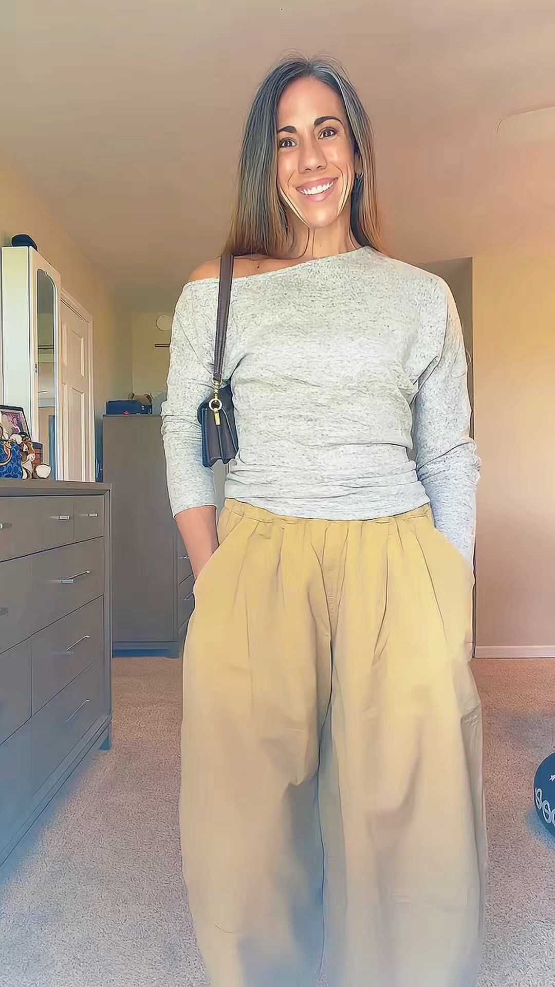 Anthro pants doing what Anthro pants do. 🤎✨

These tan barrel pants are such a good transition-to-fall piece. Paired them with a soft off-the-shoulder top + clogs for an easy neutral outfit that still feels a little different.

Pants: XS
Top: Small
Shoes: 38

#Anthropologie #AnthropologieStyle #AnthropologieOutfit #AnthropologiePants #BarrelPants #BarrelPantsOutfit #FallOutfitIdeas #NeutralOutfit #CasualFallOutfit #WomensFallFashion @Anthropologie @Birkenstock US

#LTKootd #LTKgrwm #LTKOver40