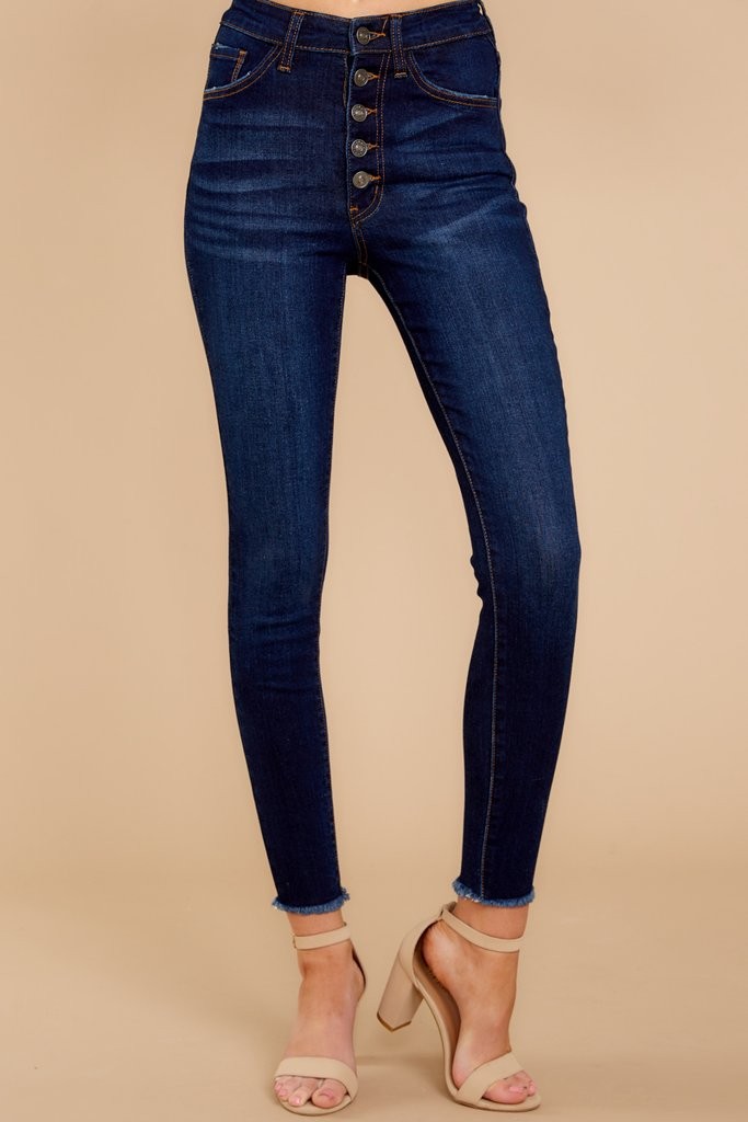 Making It Big Dark Wash High Waist Skinny Jeans | Red Dress 