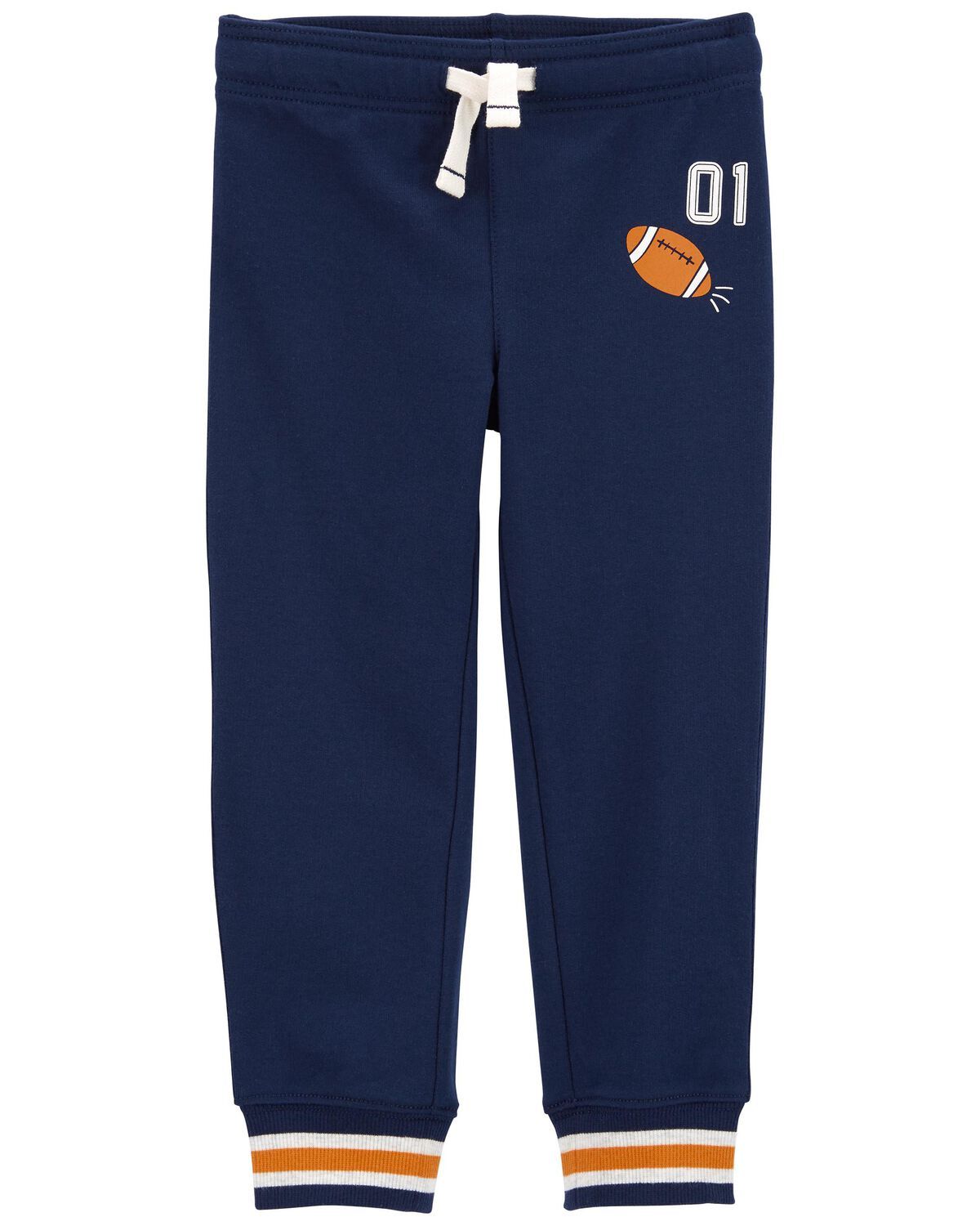 Navy Toddler Football Pull-On French Terry Joggers | carters.com | Carter's