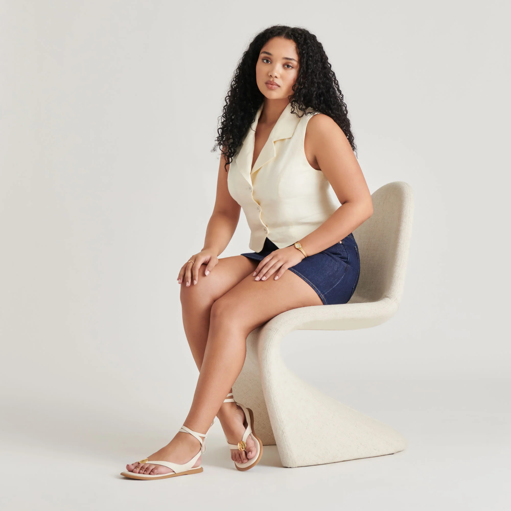 JUDY SANDALS BONE LEATHER | DolceVita.com
