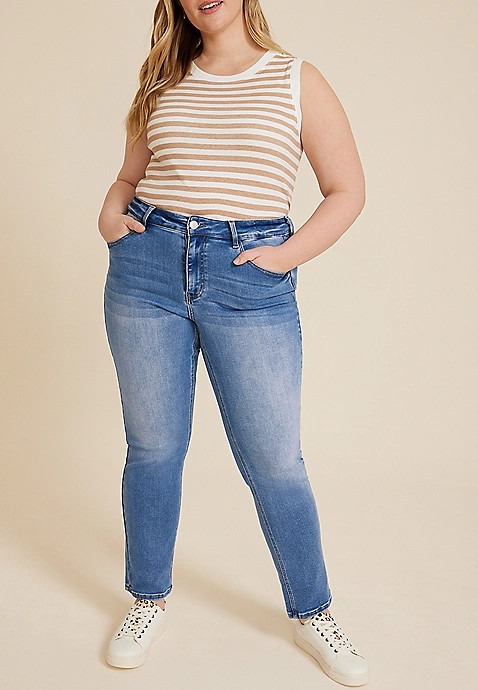 Plus Size KanCan™ Essentials High Rise Straight Jean | Maurices