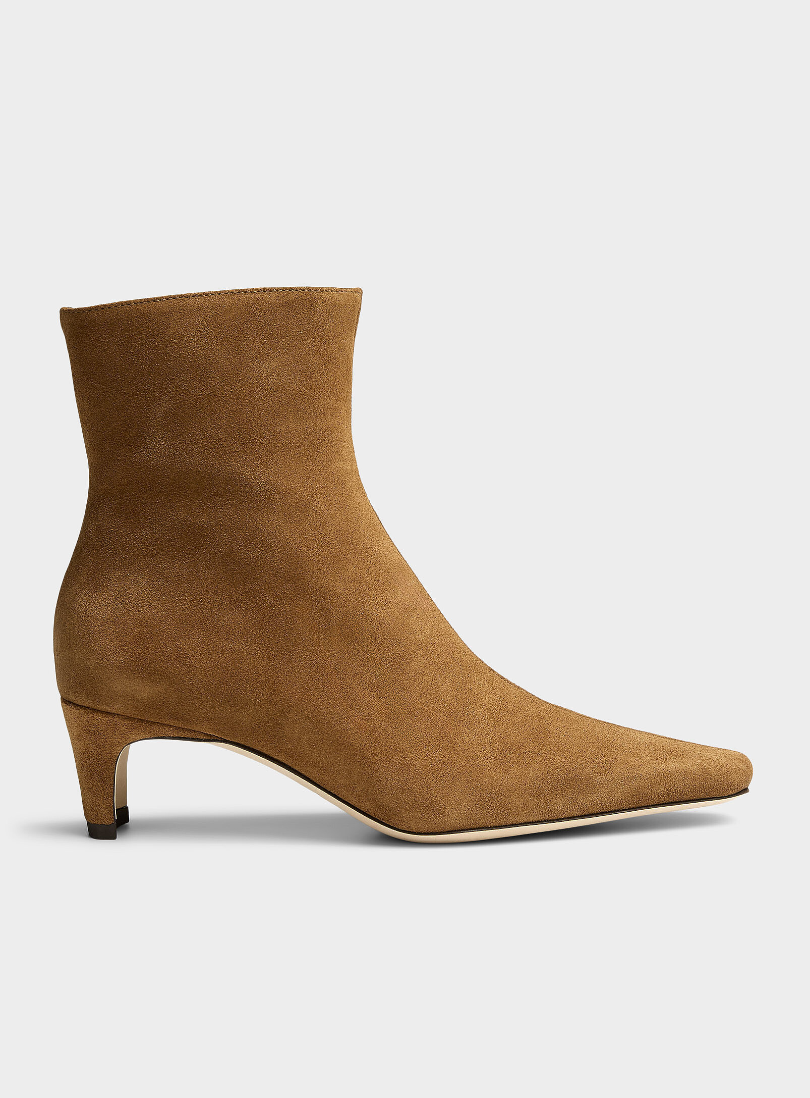 STAUD - Wally heeled suede boots Women (Women, Brown, 37) | Simons