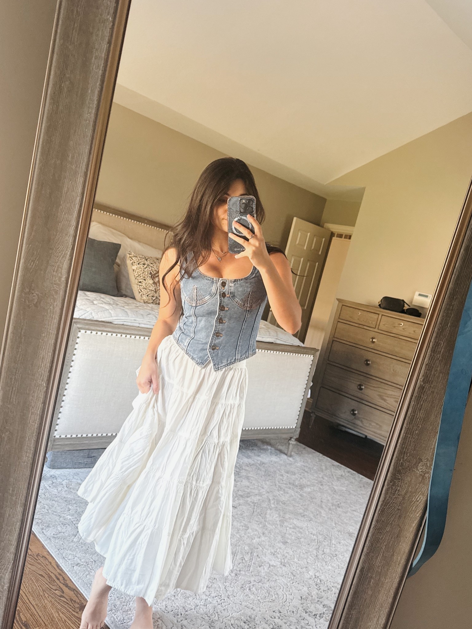 Ready for girly girl summer!! Skirt is free people but I linked a handful of options in various price points. Also included some shoes that would look adorable!! Personally, I wore white cowboy boots with this one 🩵🦋🌷⛱️☀️🎀🌻☀️🍉🕶️

#LTKFindsUnder100 #LTKSeasonal