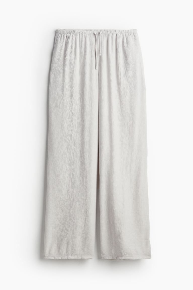 Crêpe Pull-on Pants - Light gray - Ladies | H&M US | H&M (US + CA)