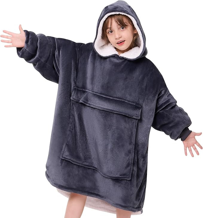 yescool Wearable Blanket Hoodie Kids, Oversized Blanket Sweatshirt with Sherpa Teen Girl Gifts fo... | Amazon (US)