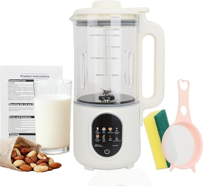 50oz Nut Milk Maker,10 in 1 Nut Milk Maker Machine with 20 Blades，Plant-Based Milk Maker for So... | Amazon (US)
