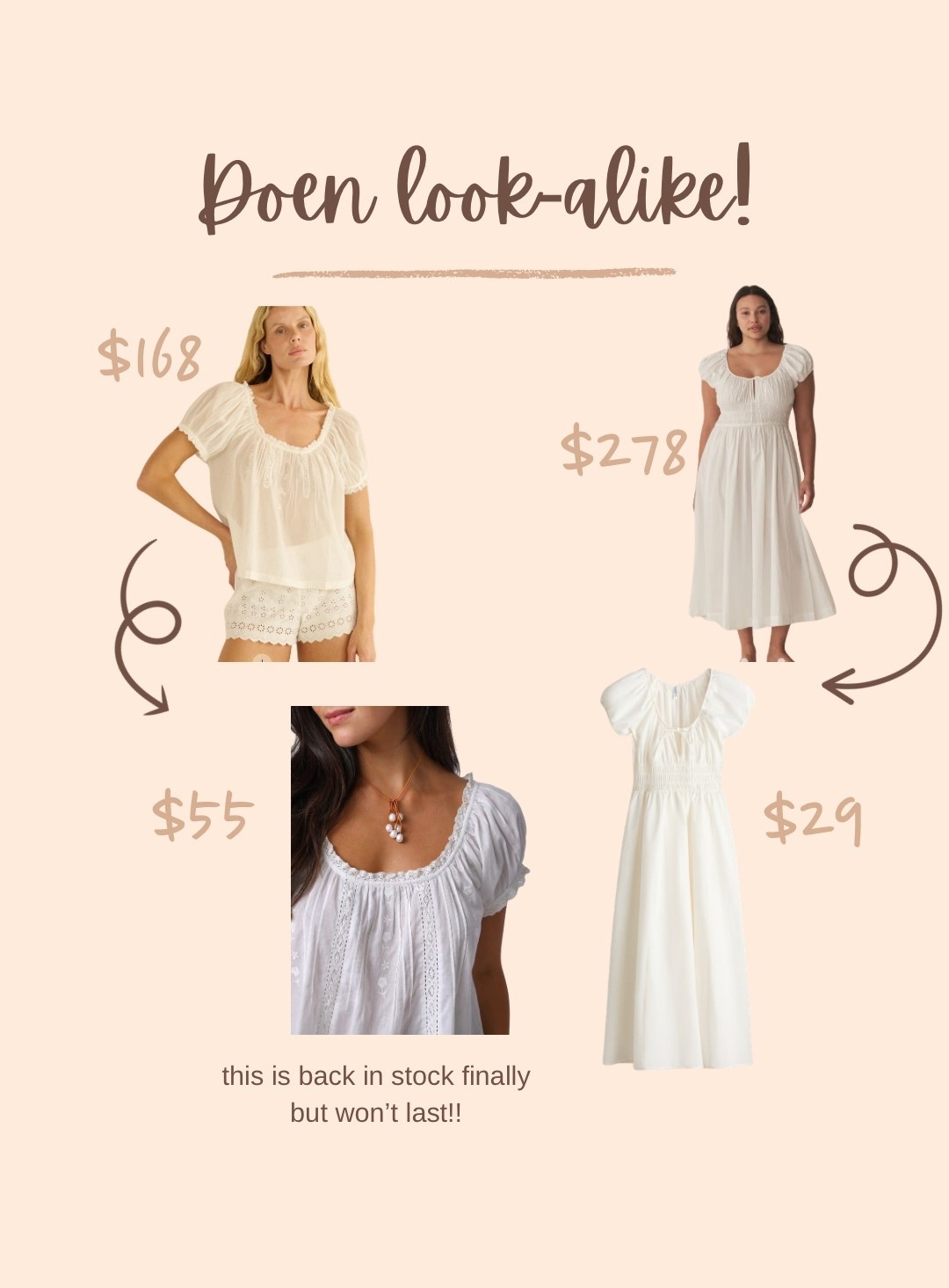 These look alikes are SO good 👀 #lookforless #h&m #doen

#LTKootd #LTKmomlife #LTKSaleAlert