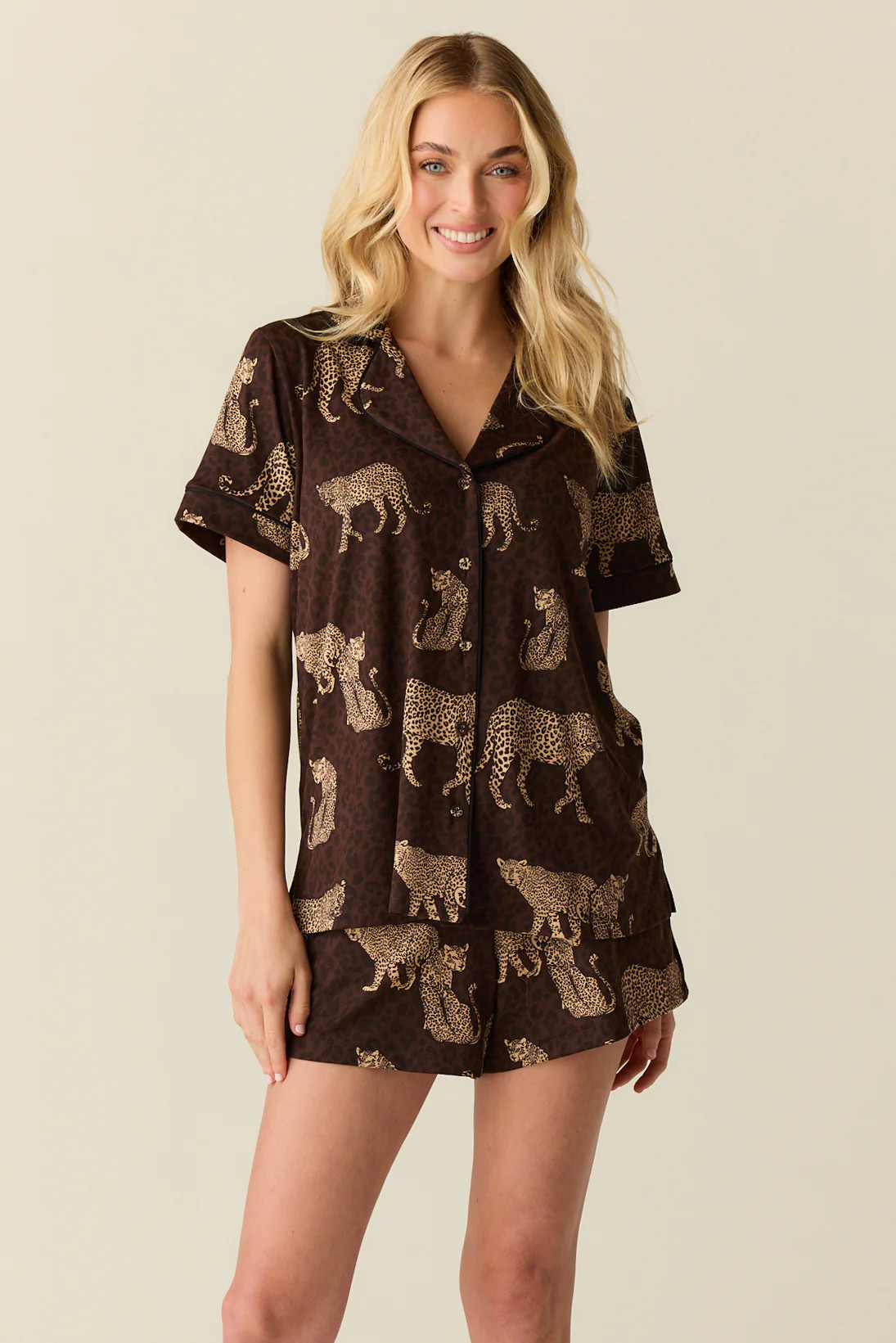 Maren Cloud Jersey PJ Set in Savanna | MASONgrey