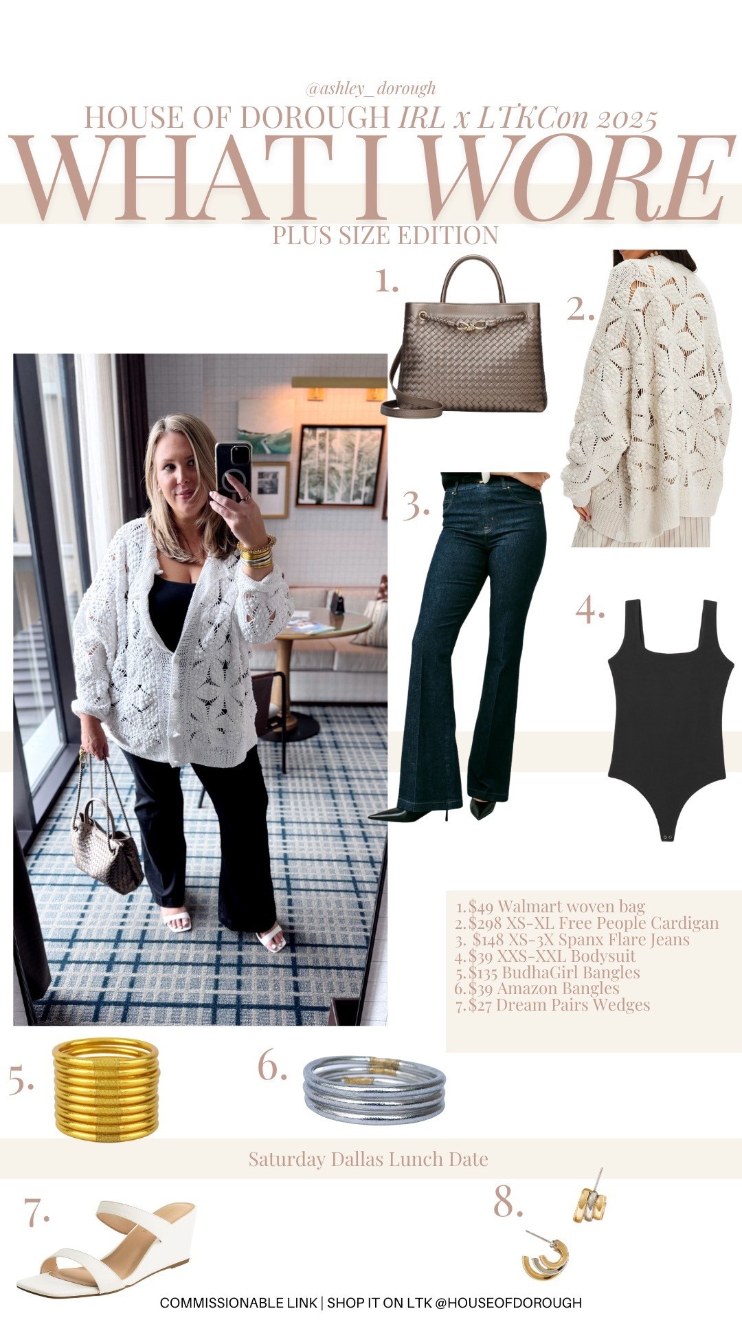 What I Wore LTKCon! Saturday lunch date! Spanx jeans are comfy and run true! I’m in 2X regular. Xxl bodysuit and XL granny sweater!

Plus size fashion, ltkcon, everyday outfit idea, lunch date, plus size outfit idea, trendy fashionn

#LTKPlusSize #LTKStyleTip #LTKCon