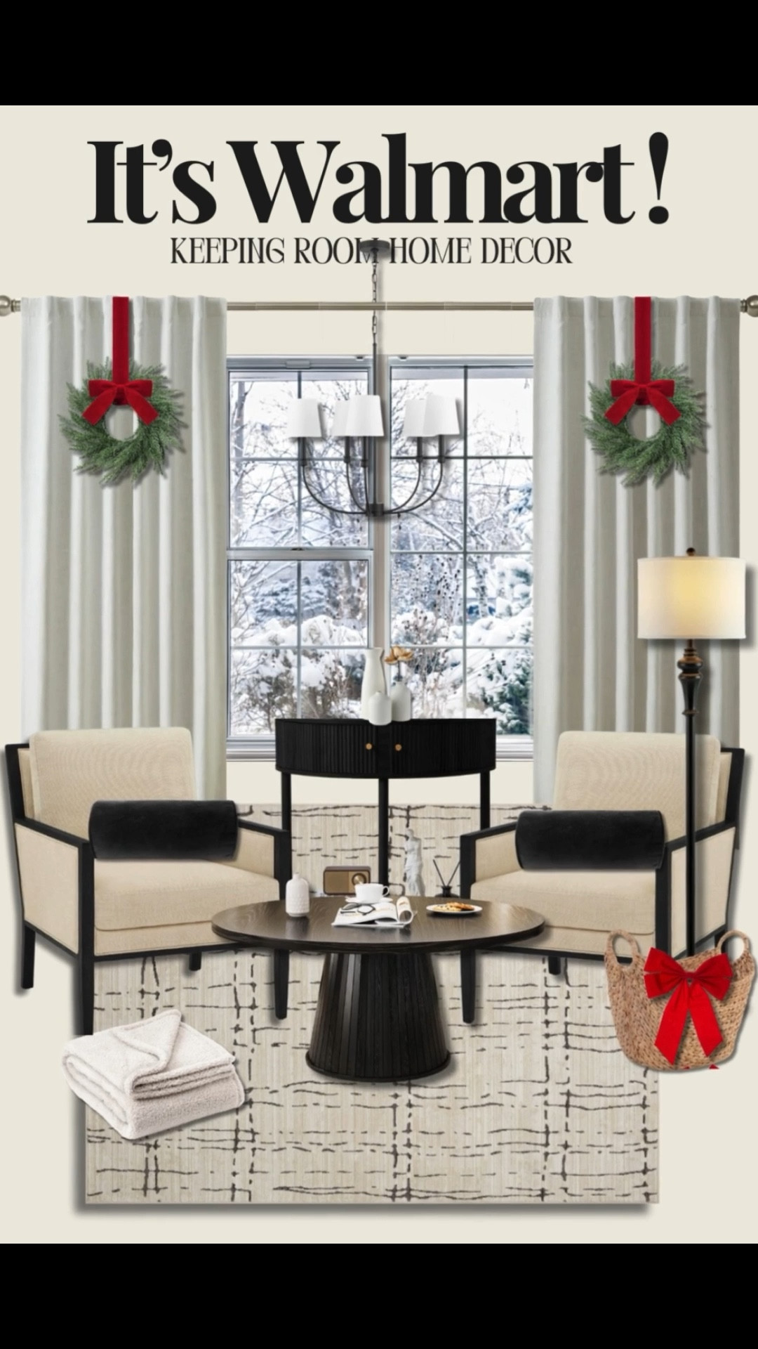 This whole keeping room look is from Walmart, and it’s honestly such a perfect cozy home moment. If you’re trying to pull together a warm neutral living room for the holidays, but you still want it to look intentional, this setup is it. I used affordable Walmart home finds, soft textures, simple Christmas decor, and a clean slow-decorating vibe. It feels calm, polished, and so easy to recreate without the stress. The best part, it looks high-end but stays totally budget-friendly.

#LTKHome #LTKCyberWeek #LTKHoliday
