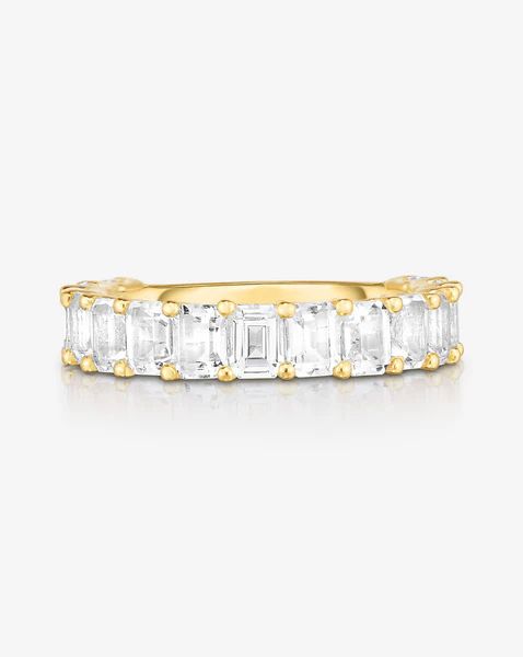 Petite Emerald Cut White Topaz Ring | Ring Concierge