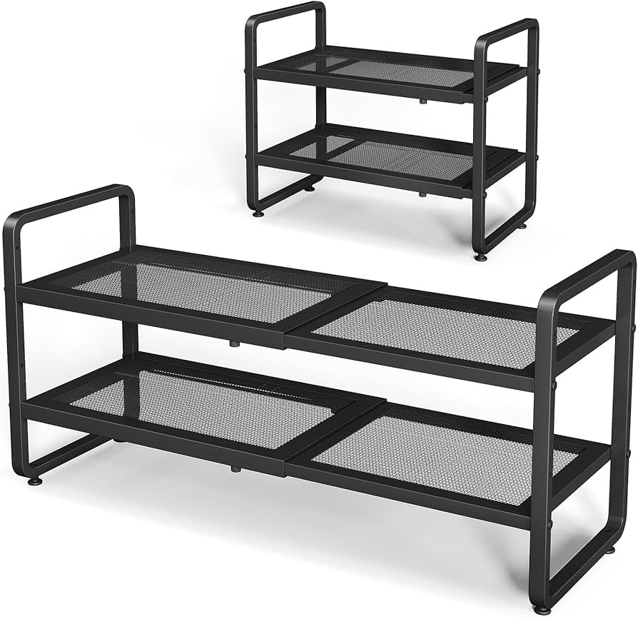 SNTD Shoe Rack - Expandable Shoe Organizer for Closet, Adjustable Metal Shoe Shelf Storage, Stack... | Amazon (US)