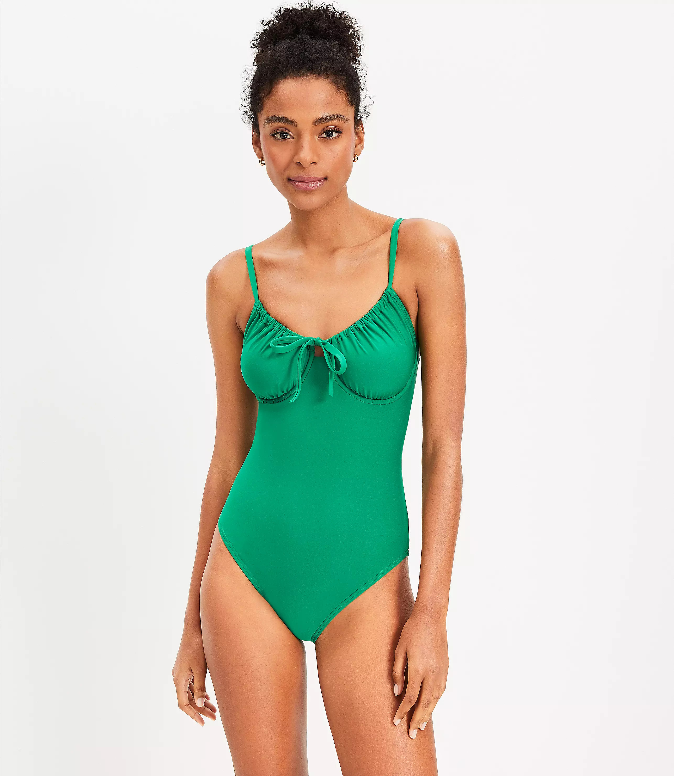 LOFT Beach Front Tie One Piece Swimsuit | LOFT