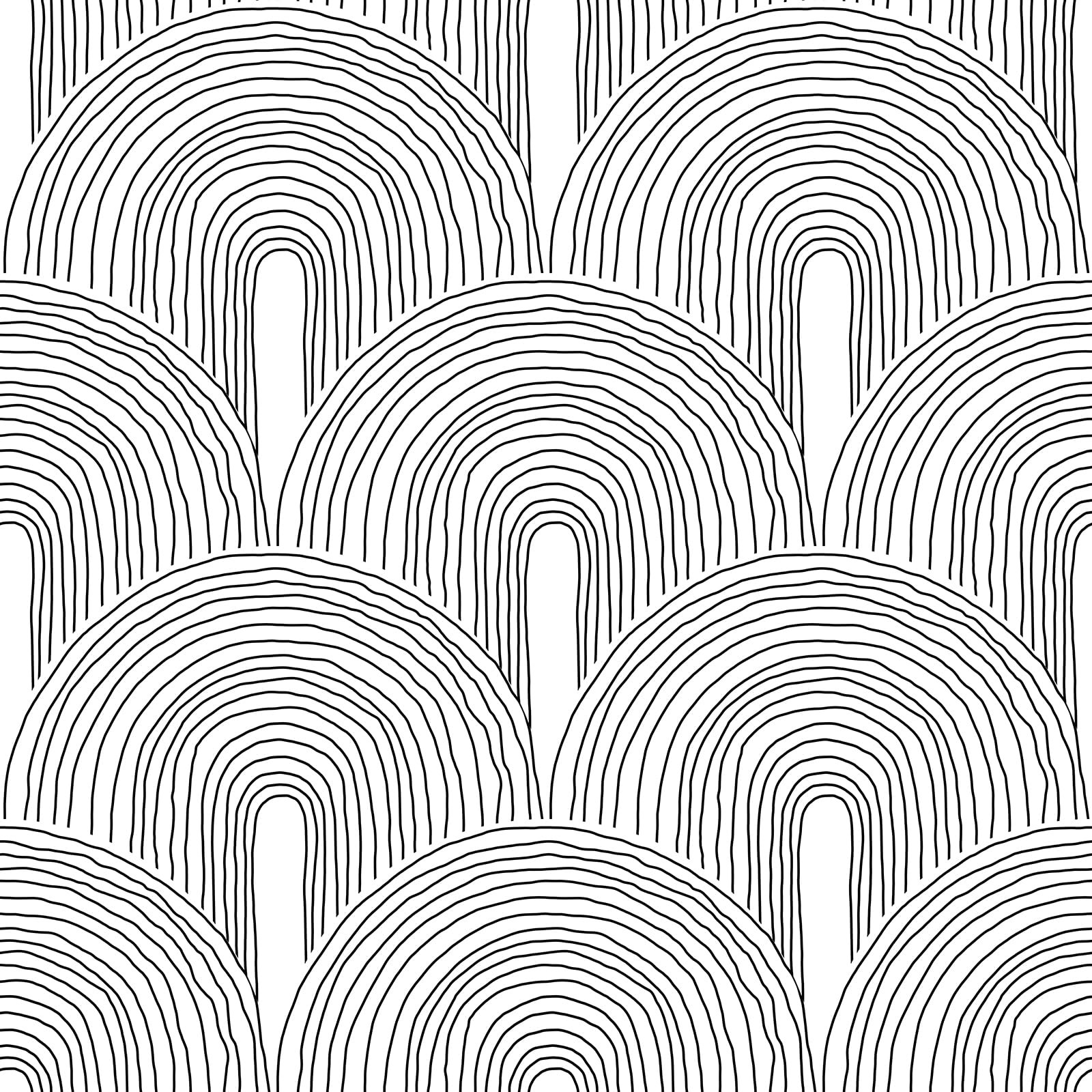 Livelynine 17.5x276 Geometric Art Deco Wallpaper Peel and Stick Arches Modern Black and White Aes... | Amazon (US)