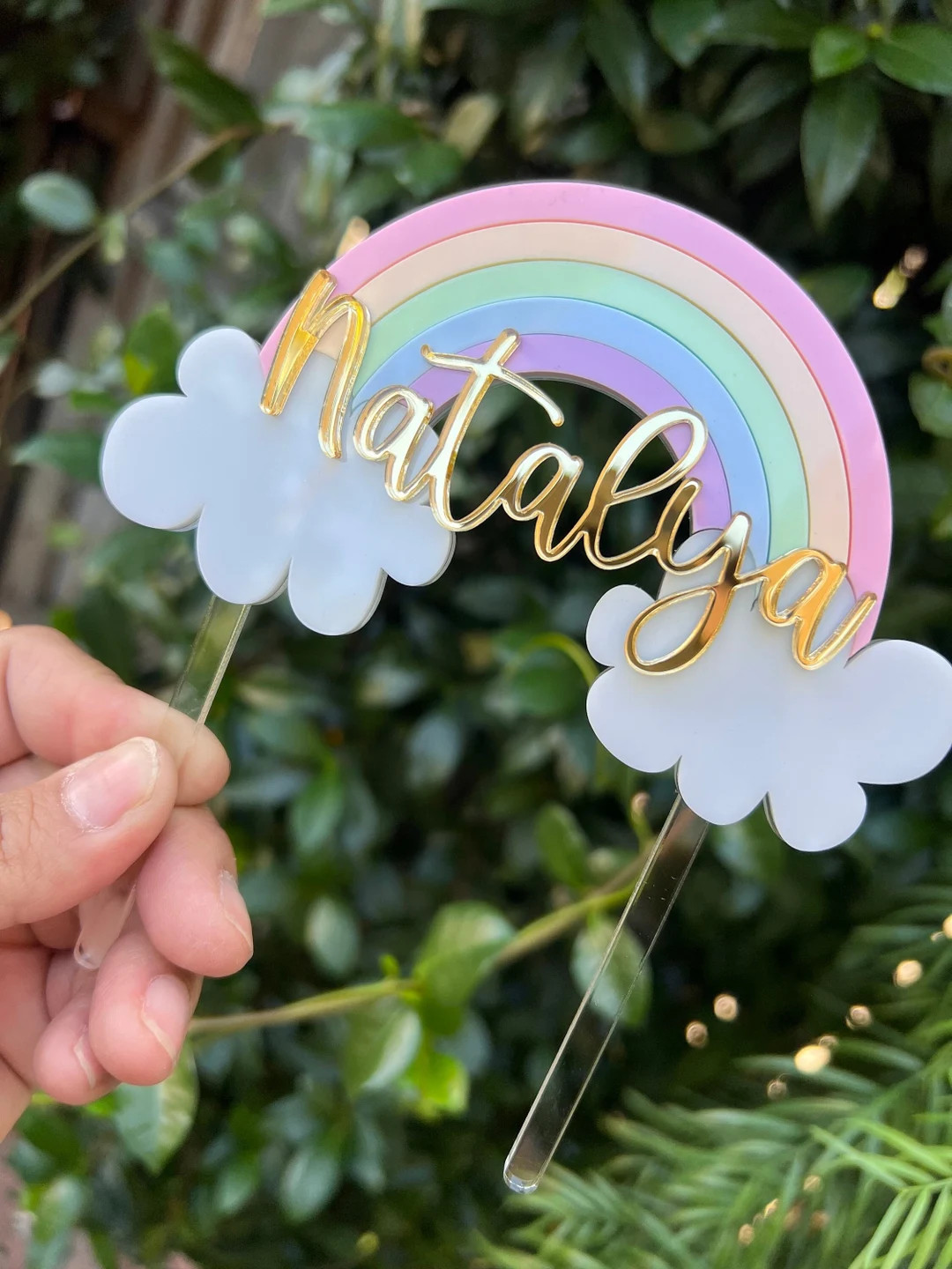 Rainbow Cake Topper/ Rainbow Cake Charm/ Unicorn Cake Topper - Etsy | Etsy (US)