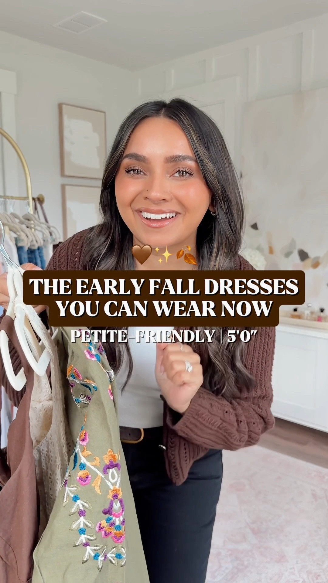 Fall dresses you can wear now!
For reference: I’m 5’0, petite, 32b bra size, and 2/26 in bottoms, pear shaped. 
*Everything I share is unaltered! TTS means true to size. Between size 5-6.5 in shoes

Green floral dress size 0 petite TTS
Brown tank dress size xs TTS
Porcelain Ivory eyelet dress size xs TTS
Green tank dress size xs TTS
Coffee brown maxi dress size small TTS
Gold sandals size 5 TTS
Clear heels size 5 TTS


Fall outfits
Autumn
Closet staples
Fall outfits women

#LTKPetite #LTKgrwm #LTKSaleAlert