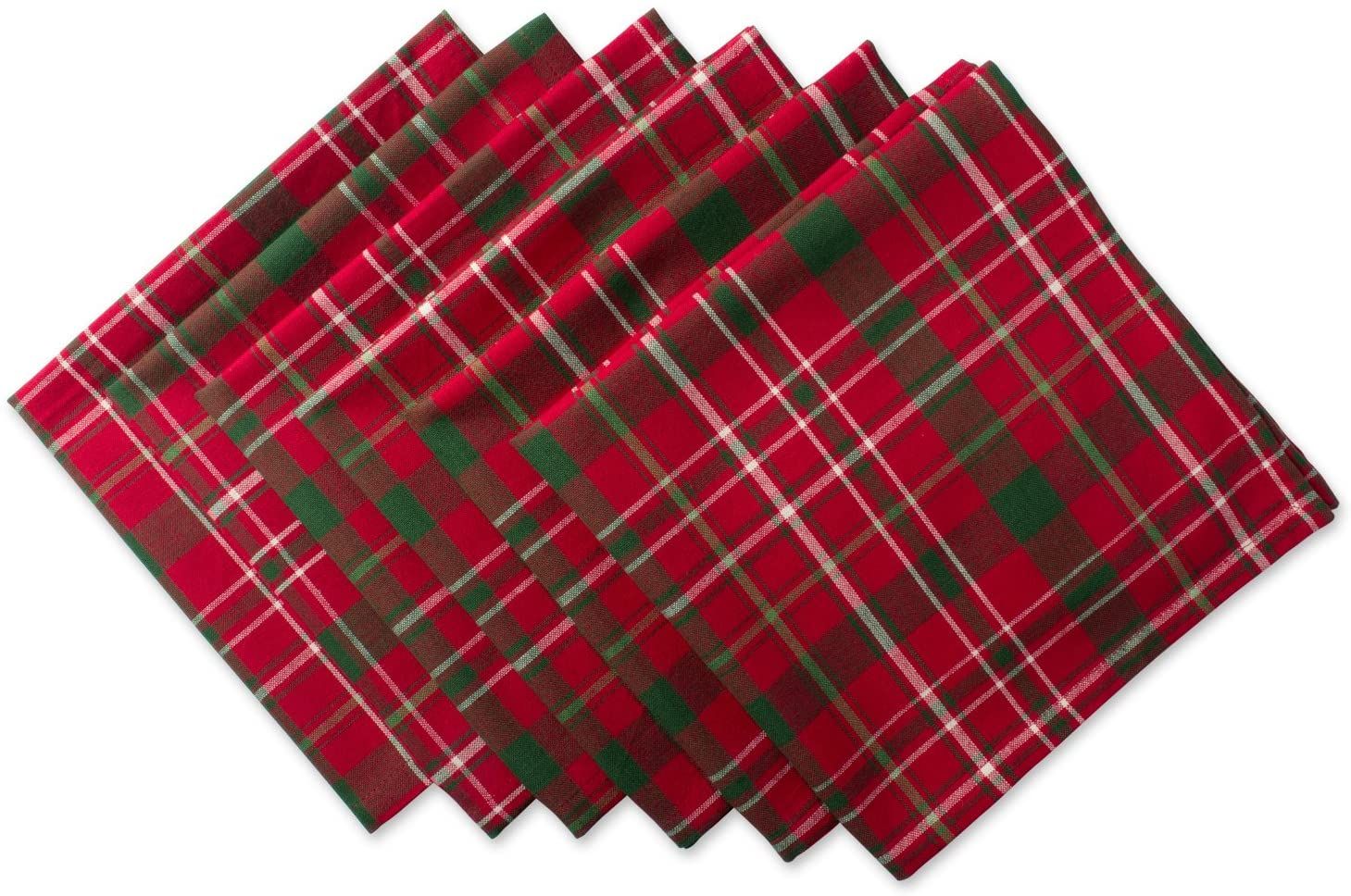 Tartan Holiy Plaid 100% Cotton Oversized Napkin for Holidays, Family Gatherings, & Christmas Dinn... | Walmart (US)