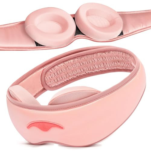 Manta Silk Mask - 100% Blackout Silky Sleep Mask, 22 Momme Premium Silk Eye Mask for Deep Sleep, Breathable & Machine Washable (Pink) | Amazon (US)