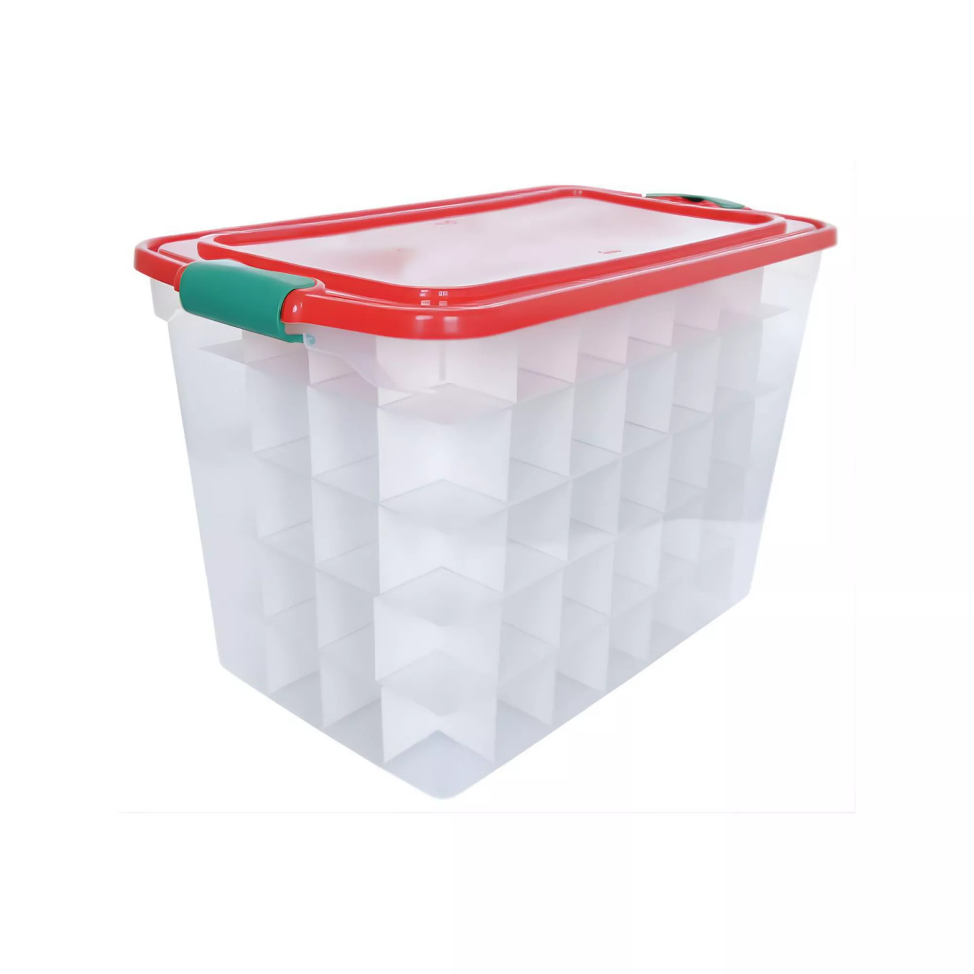 Homz 112-qt. Latching Clear Ornament Storage Container with Dividers | Kohl's
