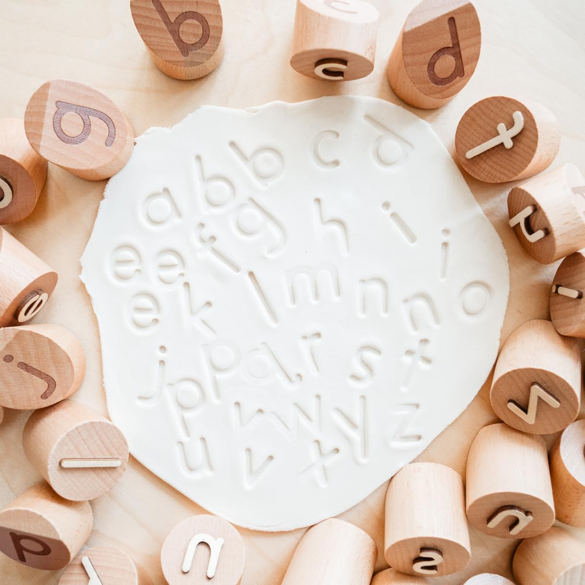 Alphabet Playdough Stamps for Kids - Lowercase Letter Stamp Set - ABC Toddler Clay Dough Stampers | Amazon (US)