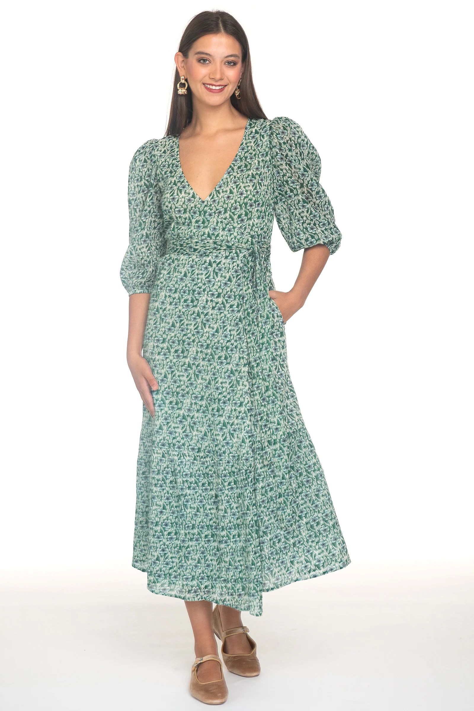 Claire Dress in Scatter Pine | Olivia James The Label