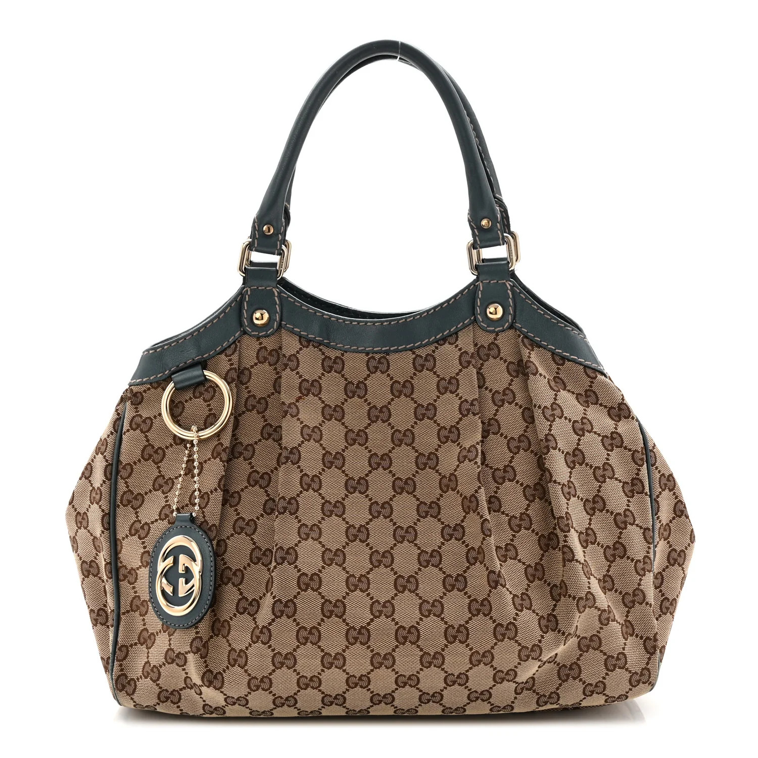 Monogram Medium Sukey Tote Metallic Blue | FASHIONPHILE (US)