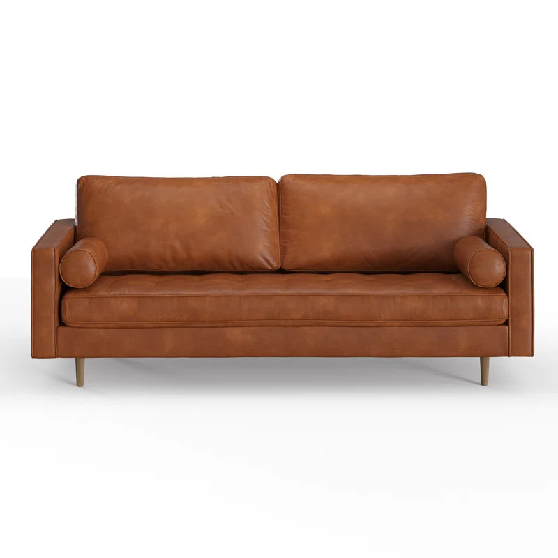 Geo 84" Vegan Leather Sofa | AllModern