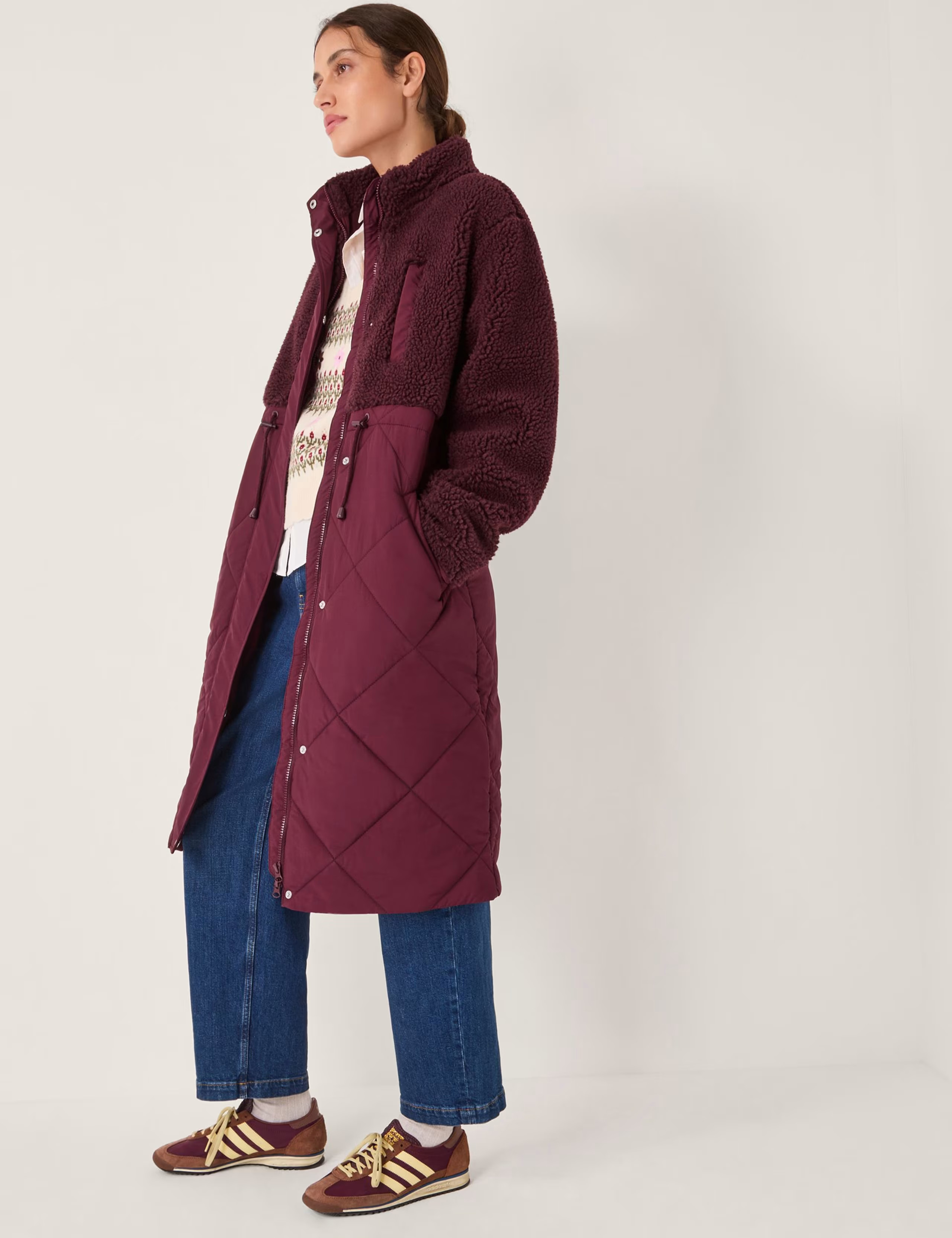 Borg Quilted Coat | Monsoon | M&S | Marks & Spencer (UK)