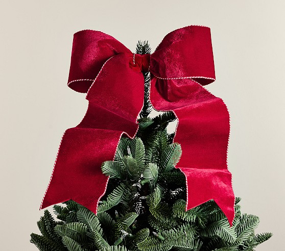 Oversized Velvet Bow Christmas Tree Topper (23") | Pottery Barn Kids