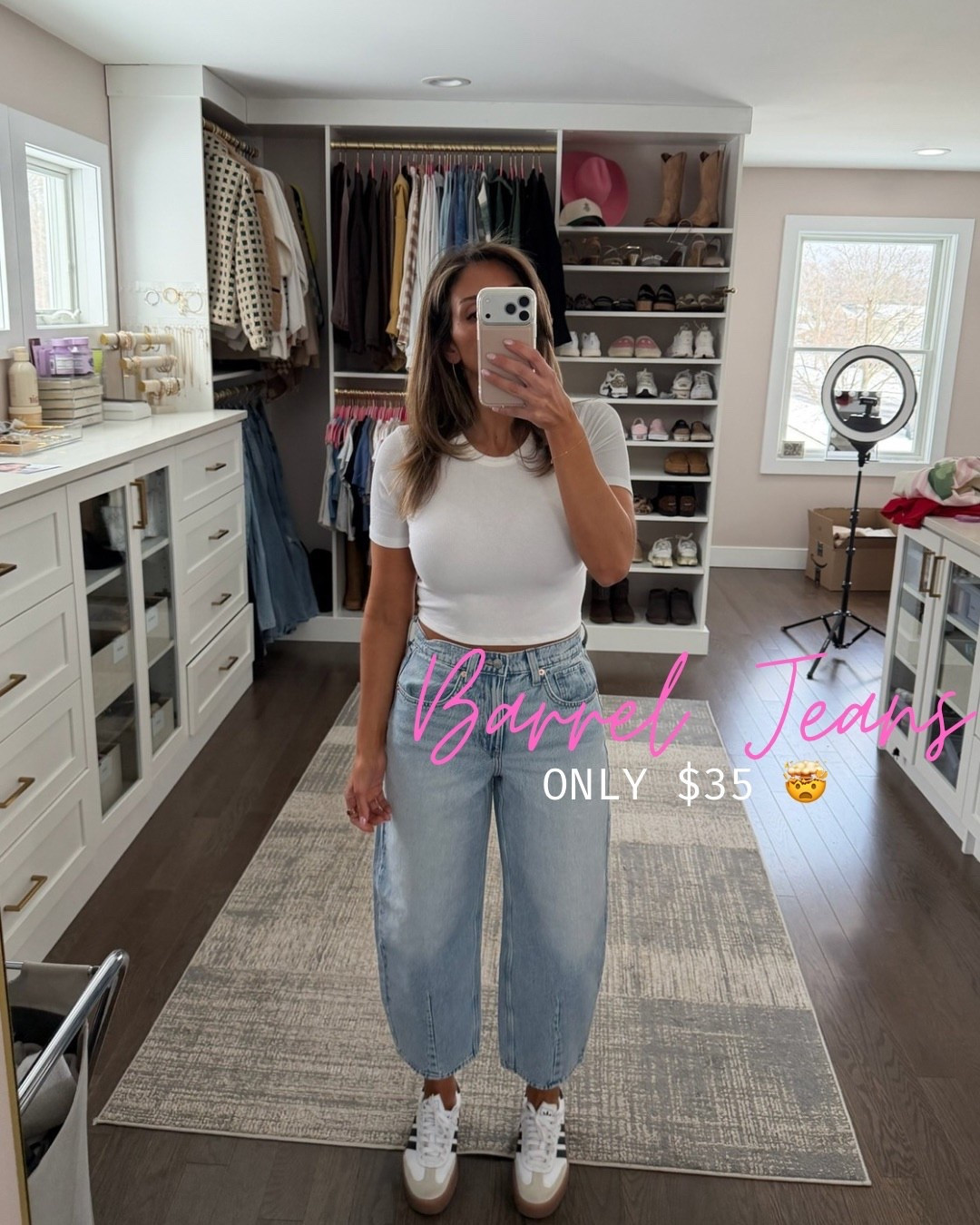 I love these barrel jeans wearing a size 4

#LTKgrwm #LTKSeasonal #LTKootd