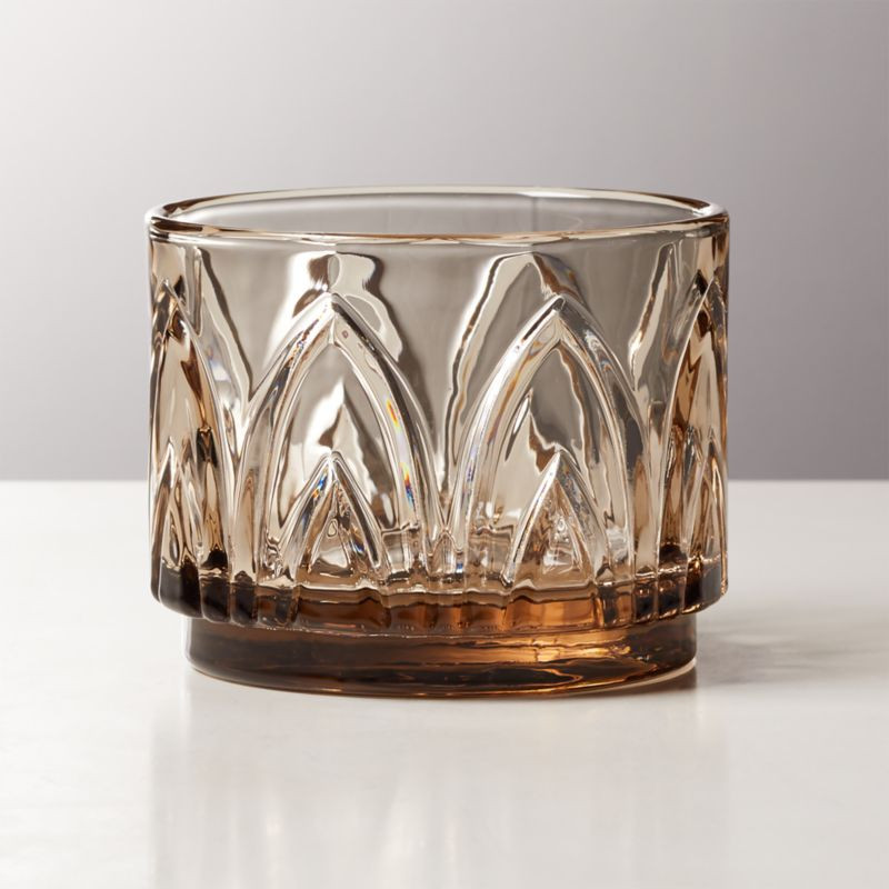Buchanan Smoke Stacking Double Old-Fashioned Glass | CB2 | CB2
