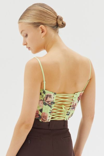 Out From Under Lucy Dot Mesh Corset | Urban Outfitters (US and RoW)