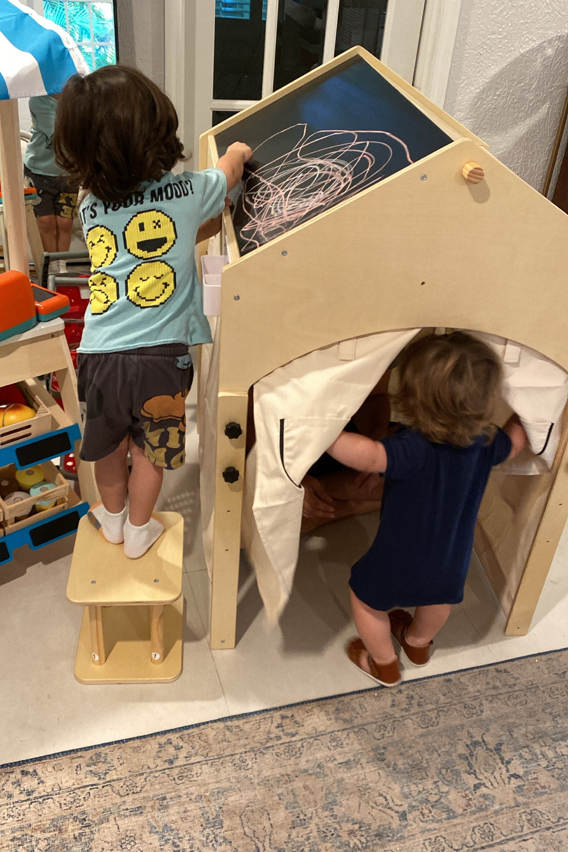 Toddler toys on sale for Memorial Day! 

The boys just got this tent house that comes with a stool and can be converted into a desk. I love that you can stand on the stool and draw on the easel! The boys are really into hide and go seek and building forts so this was the perfect addition to their playroom.

We also just got this new outdoor play set that we are upgrading from their baby outdoor set. Linking everything below! 

Baby toys, toddler toys, summer outdoor toys, toddler boy fort, toddler boy tent, toddler wooden toys, toddler house, wooden indoor house, outdoor playground, toddler outdoor playground 

#LTKKids #LTKBaby #LTKFamily