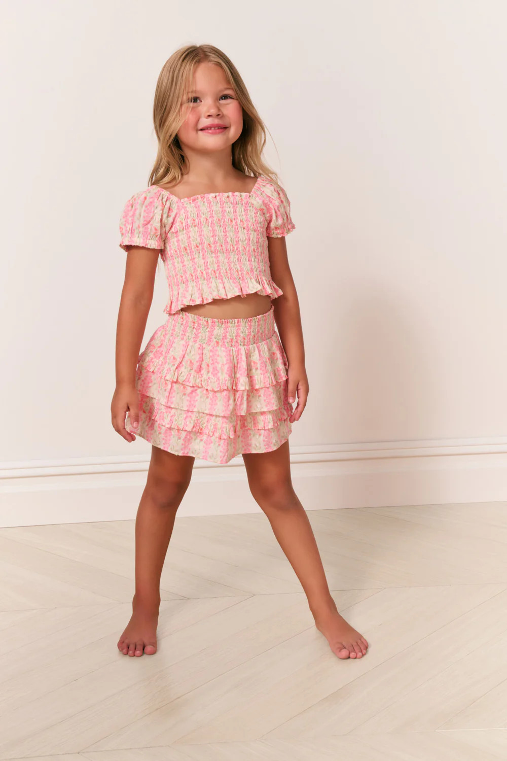 Girls Billie Heirloom Print Skirt | LoveShackFancy