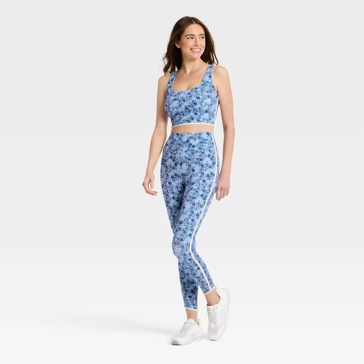Women's Floral Print High-Rise Piped Leggings - JoyLab™ | Target
