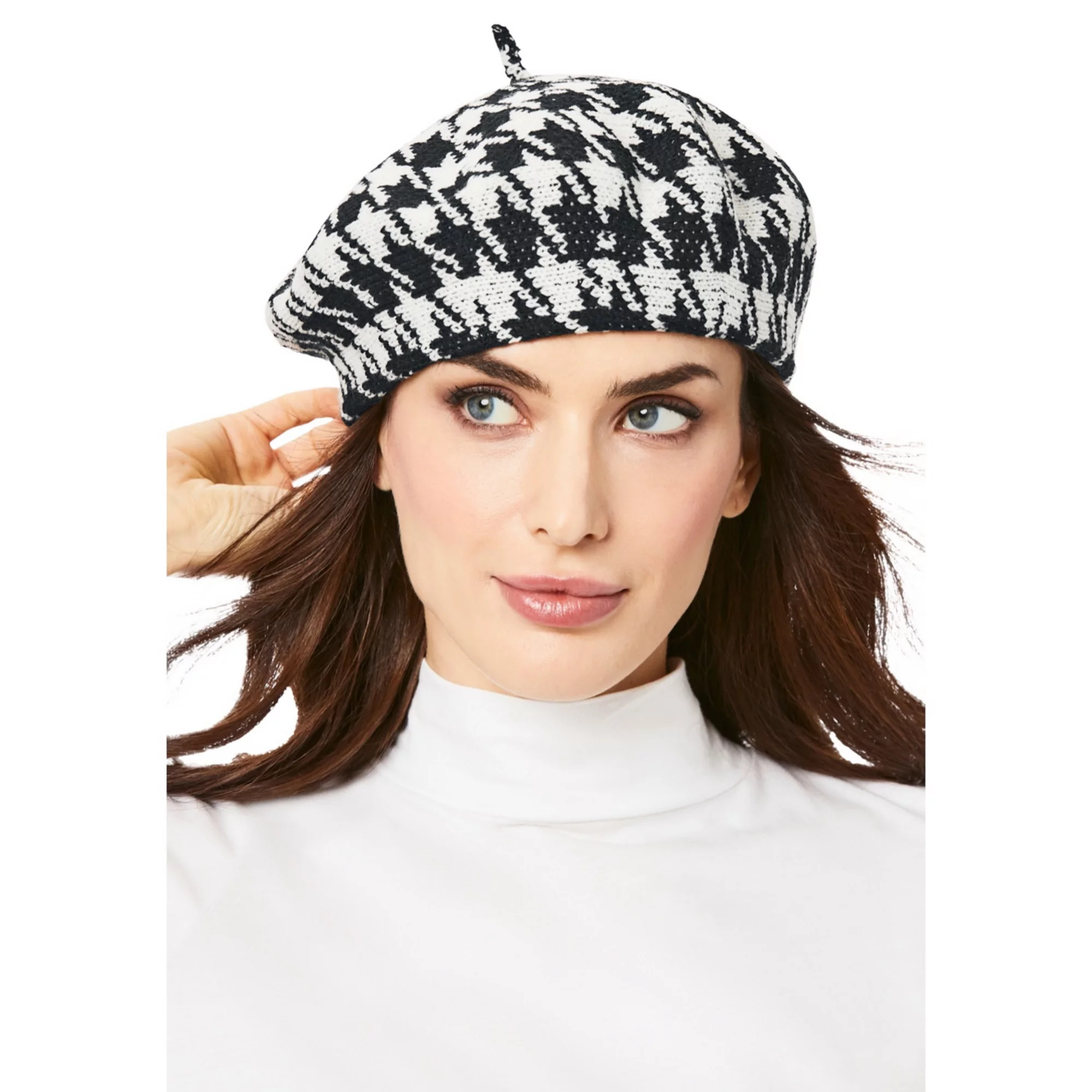 Woman Within Women's Plus Size Houndstooth Beret | Kohl's