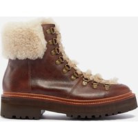 Grenson Nettie Leather and Shearling Hiking-Style Boots - UK 3 | Coggles (Global)