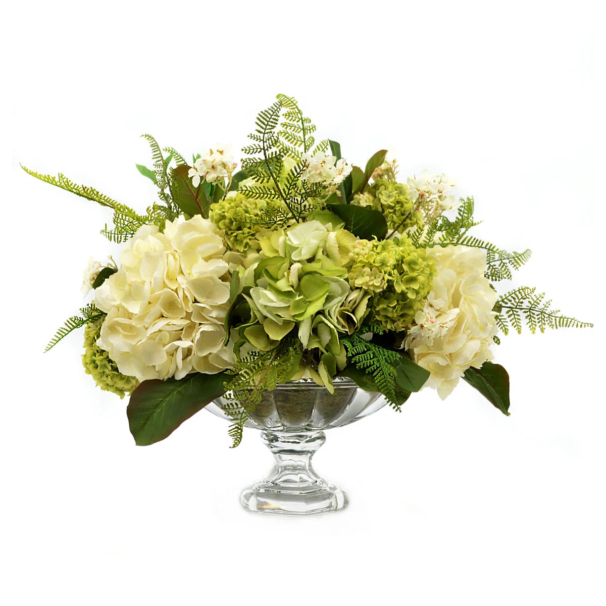 Polysilk Hydrangea Arrangement in Vase | Wayfair North America