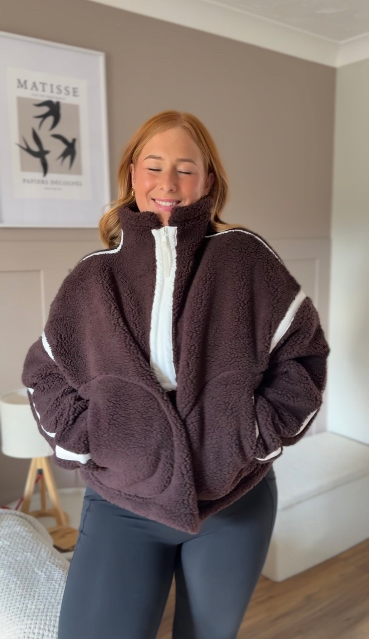 My first GAC fleece 🐑🤎 wearing a Medium (UK size 14) 

#LTKuk #LTKFashionMonth #LTKmidsize