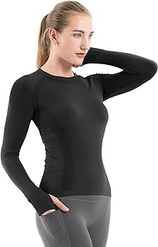 MathCat Seamless Workout Shirts for Women Long Sleeve Yoga Tops Sports Running Shirt Breathable A... | Amazon (US)